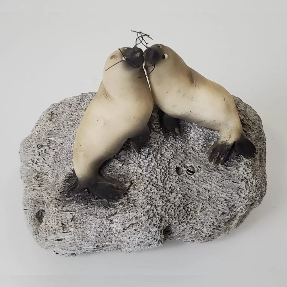 SEALS MARINE DECORATIVE CRAFTS HANDMADE WITH AUTHENTIC SEA STONE